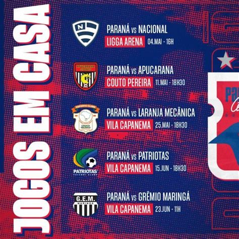 próximos jogos do paraná clube